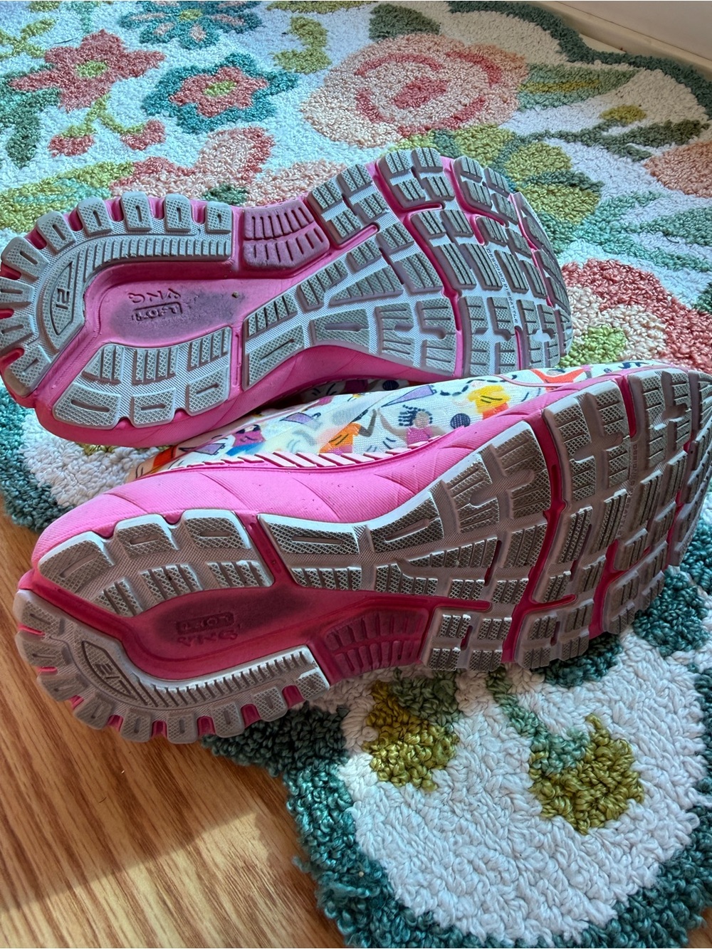 Brooks Adrenaline GTS 21 Unity Running Shoes Pink Print Women's 7 B - Picture 8 of 15